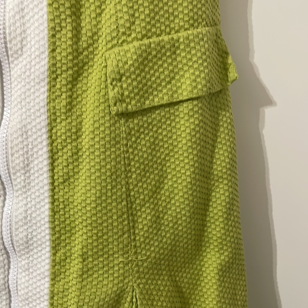 Bigio Collection Green and White Sleeveless Dress Size 8 - Picture 6 of 7